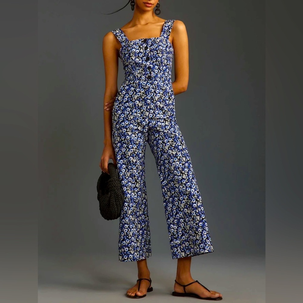 Anthropologie The Portside Button-Front Jumpsuit by Maeve